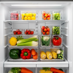 Stackable Fridge Organizer Bins with Lids
