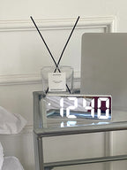 LED Mirror Desk Clock | Digital Alarm Clock with Night Light | MIRA