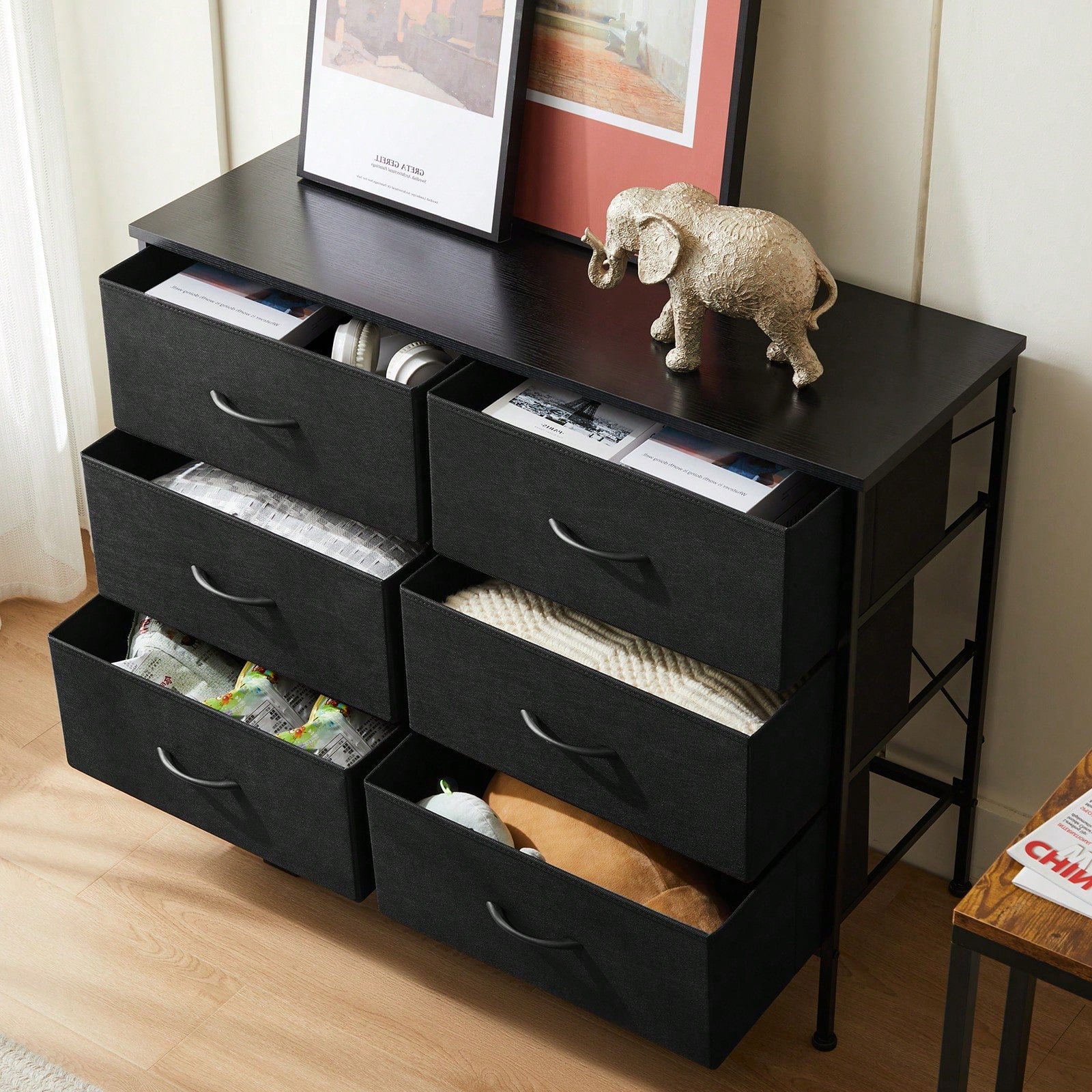 6-Drawer Dresser with Fabric Drawers – Bedroom & Living Room | MIRA