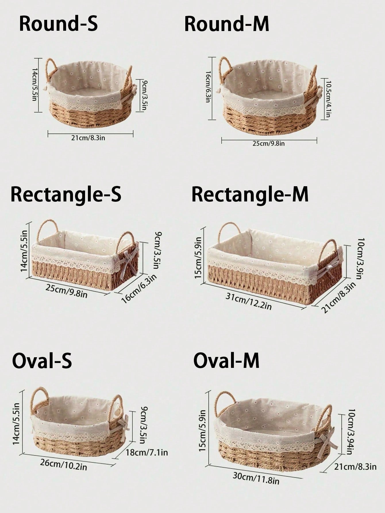 Paper Woven Storage Basket with Handle | Lace Decor Organizer | MIRA