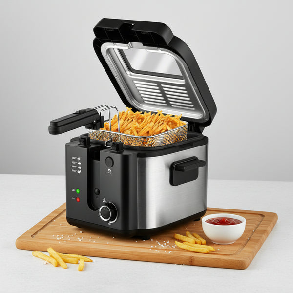 1500W Electric Deep Fryer with Basket | 2.5L Non-Stick, Easy Clean | MIRA