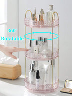 360° Rotating Makeup Organizer – Carousel Spinning Rack for Vanity | MIRA