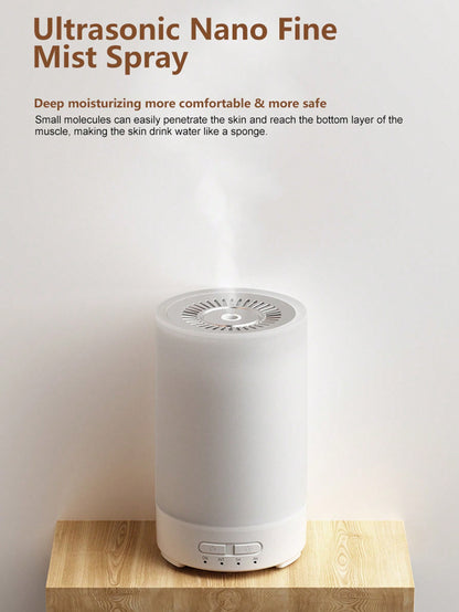 1pc 150ml 7 Colors Lighting Flame Ultrasonic Aroma Diffuser, Aromatherapy Diffuser Machine, Portable USB Essential Oil Desktop Diffuser Air Humidifier
