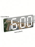 LED Mirror Desk Clock | Digital Alarm Clock with Night Light | MIRA