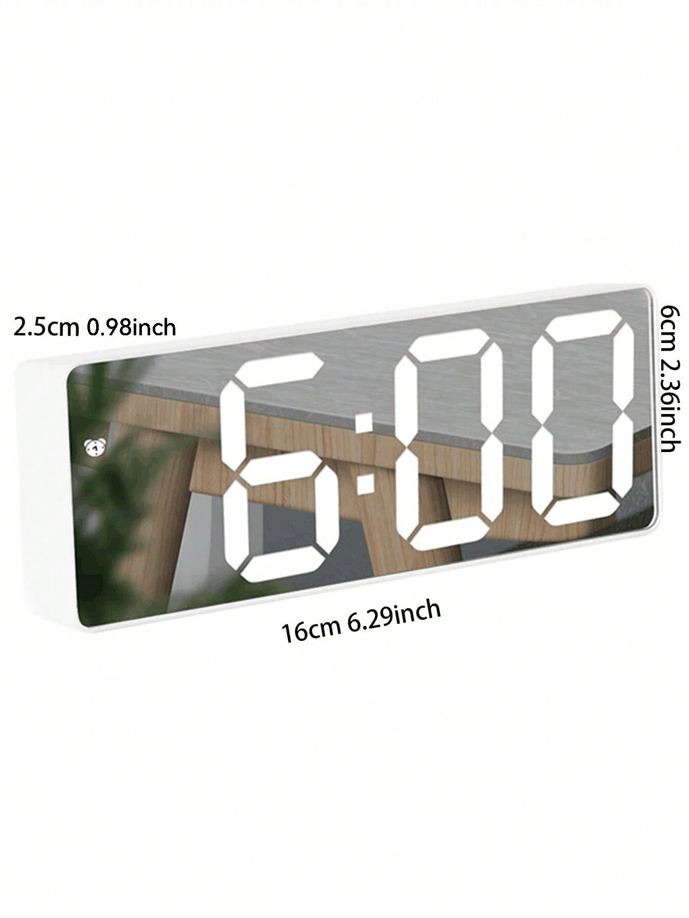 LED Mirror Desk Clock | Digital Alarm Clock with Night Light | MIRA