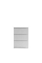 Nightstand with Built-In Charging Station | 3 Drawers, 2 AC + 2 USB – MIRA
