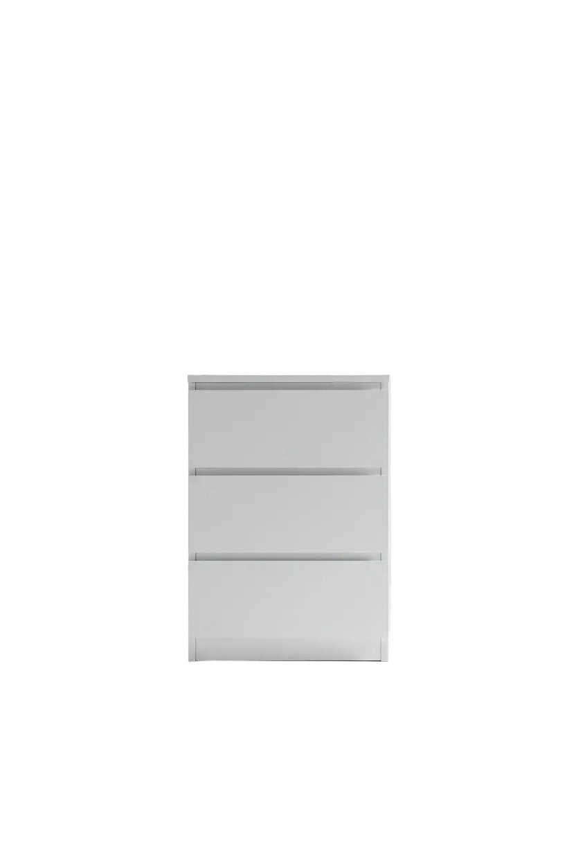 Nightstand with Built-In Charging Station | 3 Drawers, 2 AC + 2 USB – MIRA