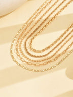 Gold Layered Bead Chain Necklace Set for Women – Boho Style | MIRA