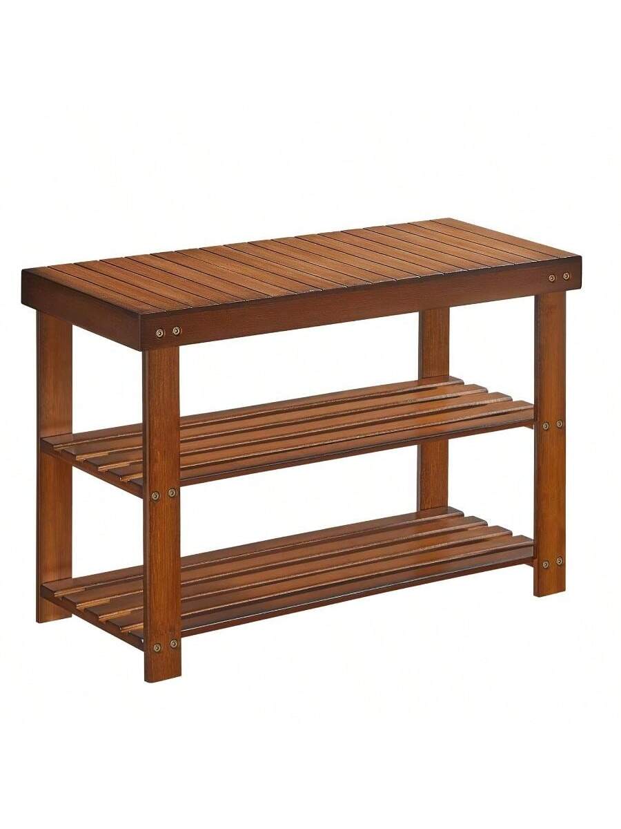 3-Tier Bamboo Shoe Rack Bench – Entryway Shoe Organizer 286lb | MIRA