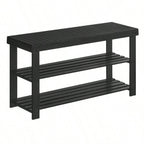 3-Tier Bamboo Shoe Rack Bench – Entryway Shoe Organizer 286lb | MIRA