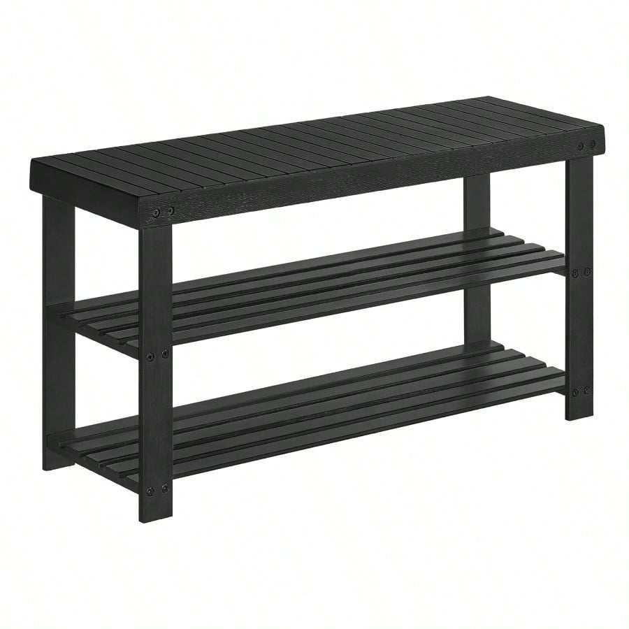 3-Tier Bamboo Shoe Rack Bench – Entryway Shoe Organizer 286lb | MIRA