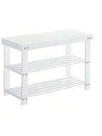 3-Tier Bamboo Shoe Rack Bench – Entryway Shoe Organizer 286lb | MIRA