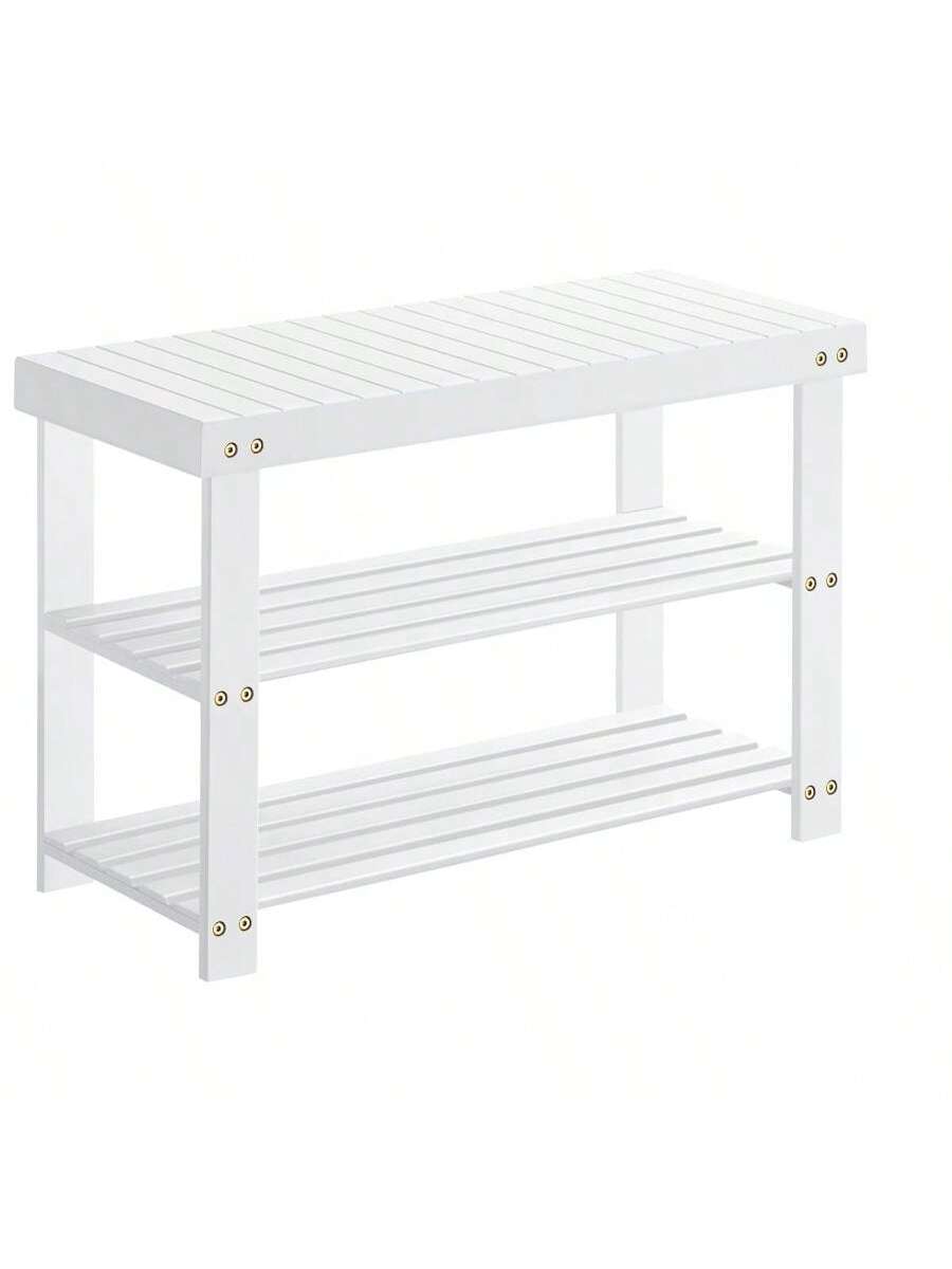 3-Tier Bamboo Shoe Rack Bench – Entryway Shoe Organizer 286lb | MIRA