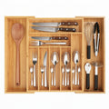 Expandable Bamboo Drawer Organizer | Adjustable Cutlery Tray for Kitchen & Utensils