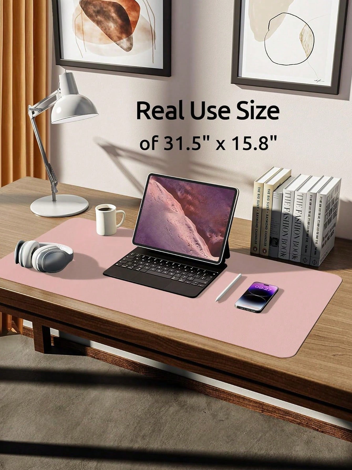 PU Leather Desk Pad Protector – Large Anti-Slip Mouse Pad & Desk Mat | MIRA