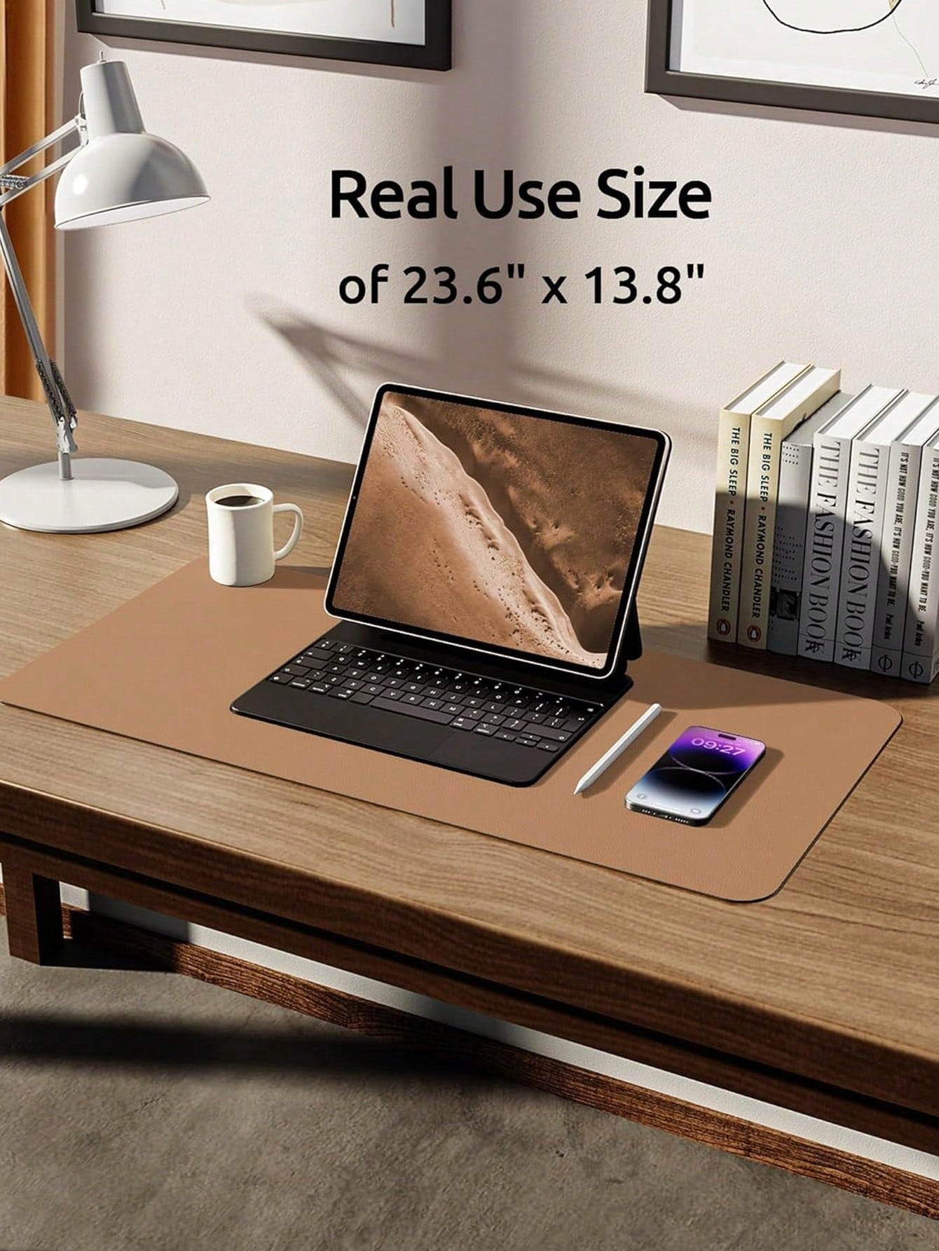 PU Leather Desk Pad Protector – Large Anti-Slip Mouse Pad & Desk Mat | MIRA