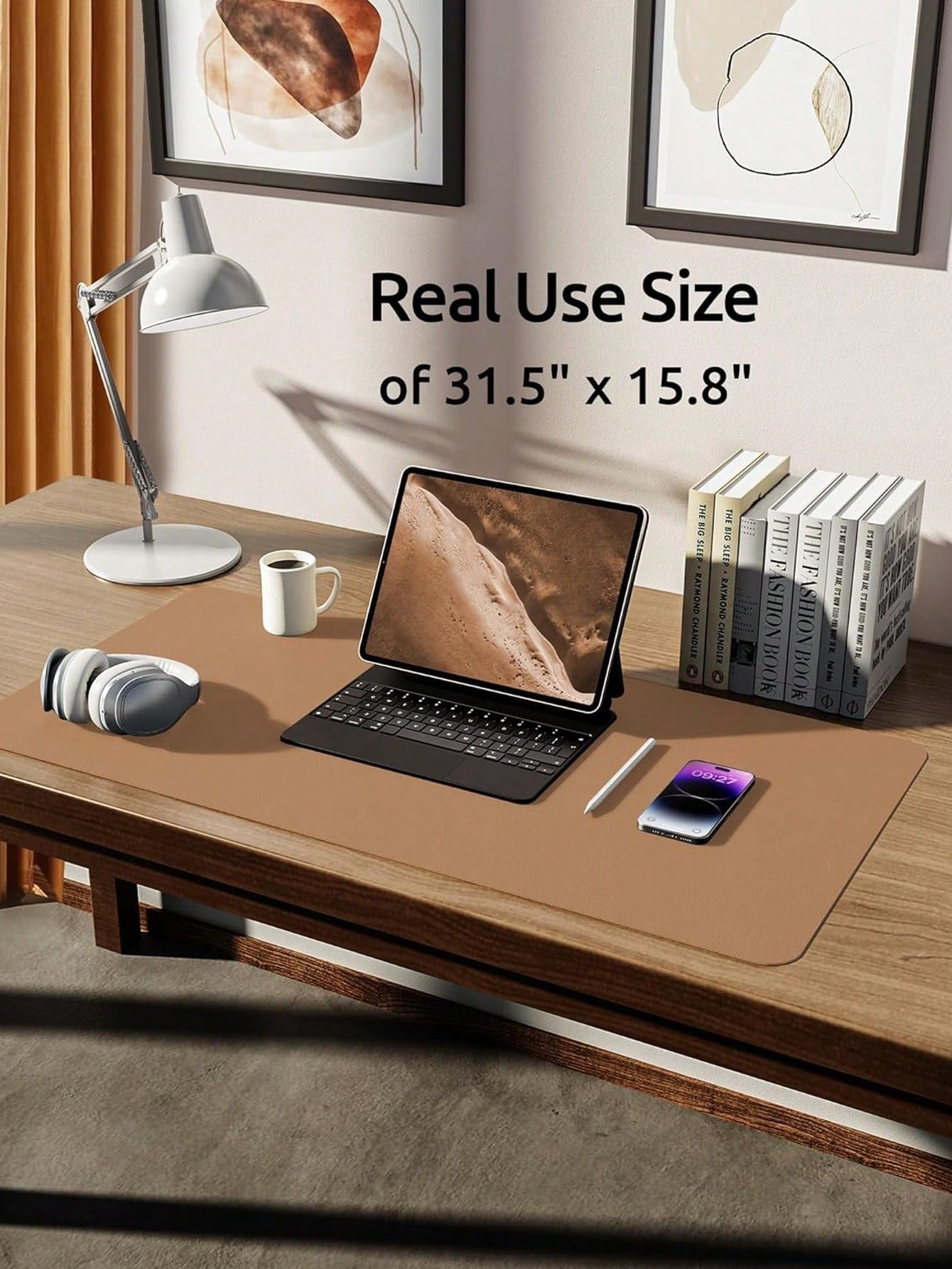 PU Leather Desk Pad Protector – Large Anti-Slip Mouse Pad & Desk Mat | MIRA