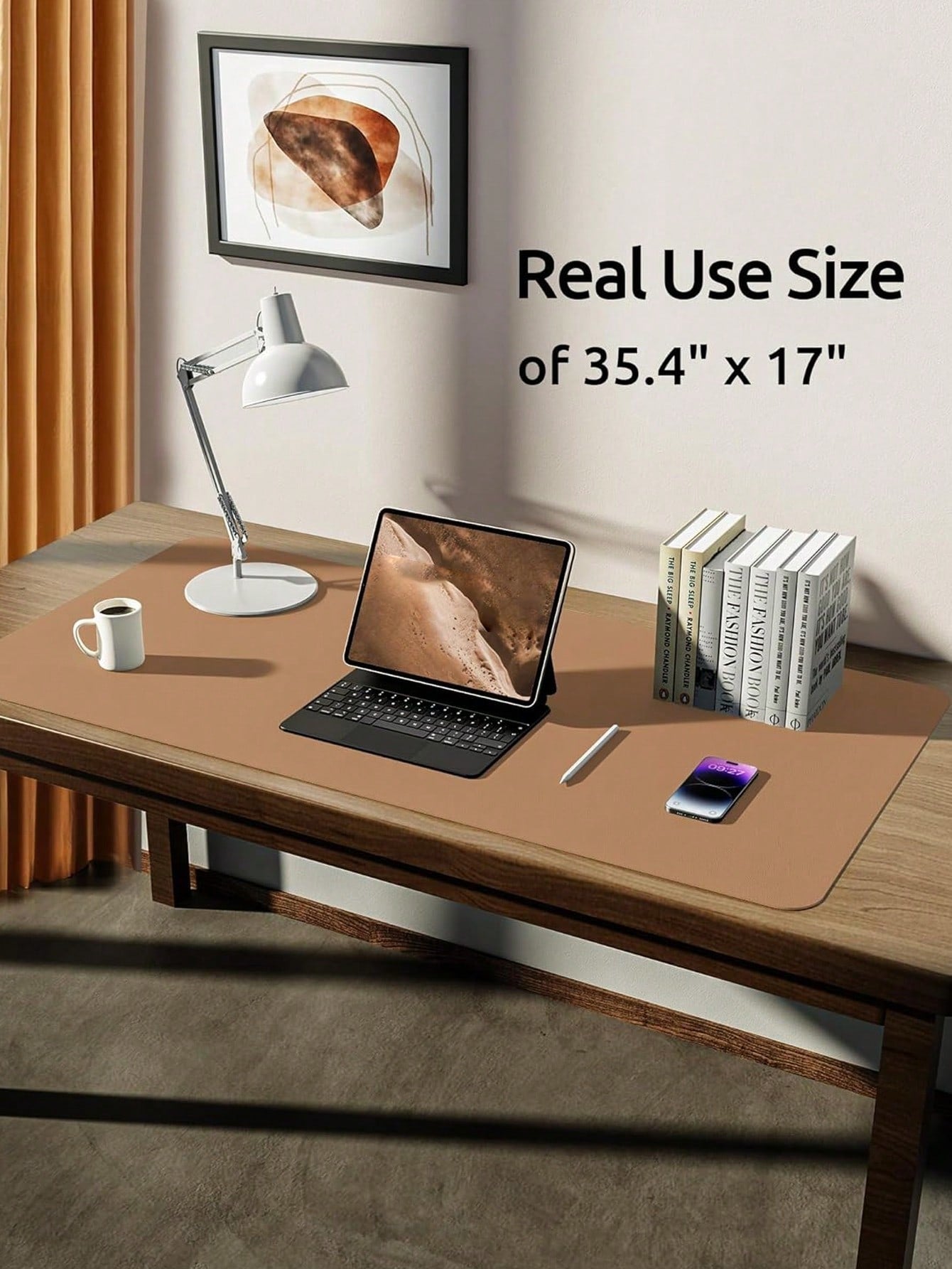 PU Leather Desk Pad Protector – Large Anti-Slip Mouse Pad & Desk Mat | MIRA