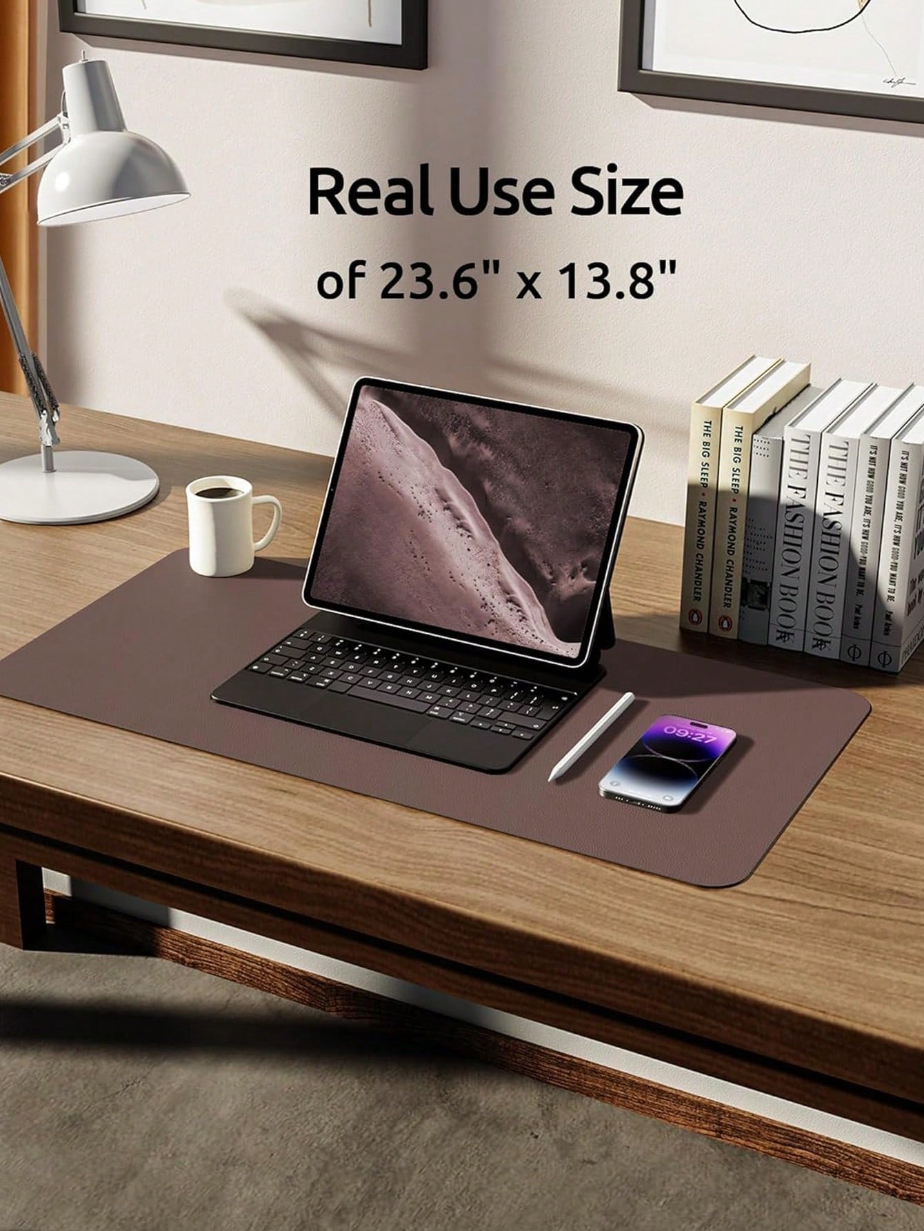 PU Leather Desk Pad Protector – Large Anti-Slip Mouse Pad & Desk Mat | MIRA