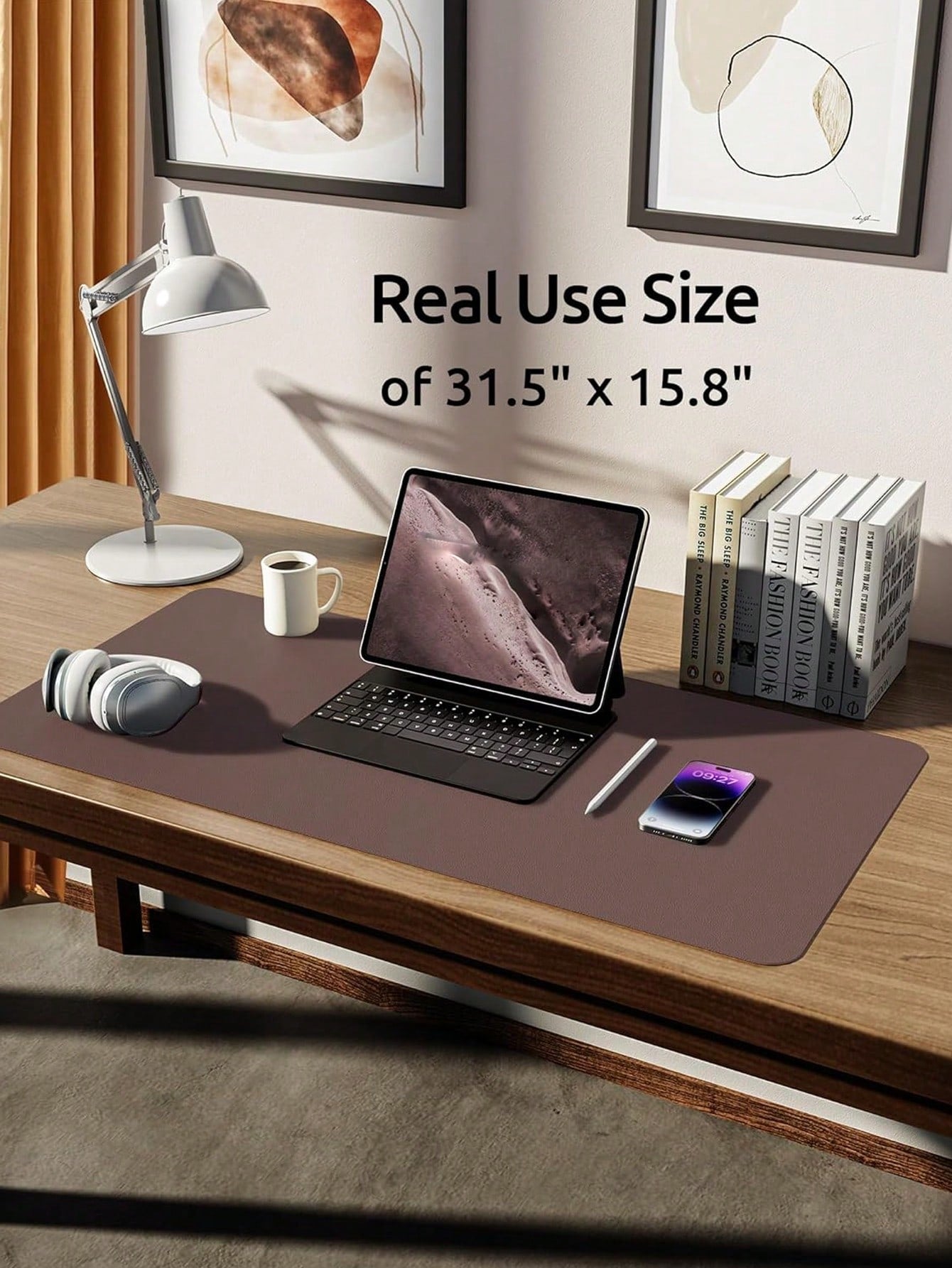 PU Leather Desk Pad Protector – Large Anti-Slip Mouse Pad & Desk Mat | MIRA