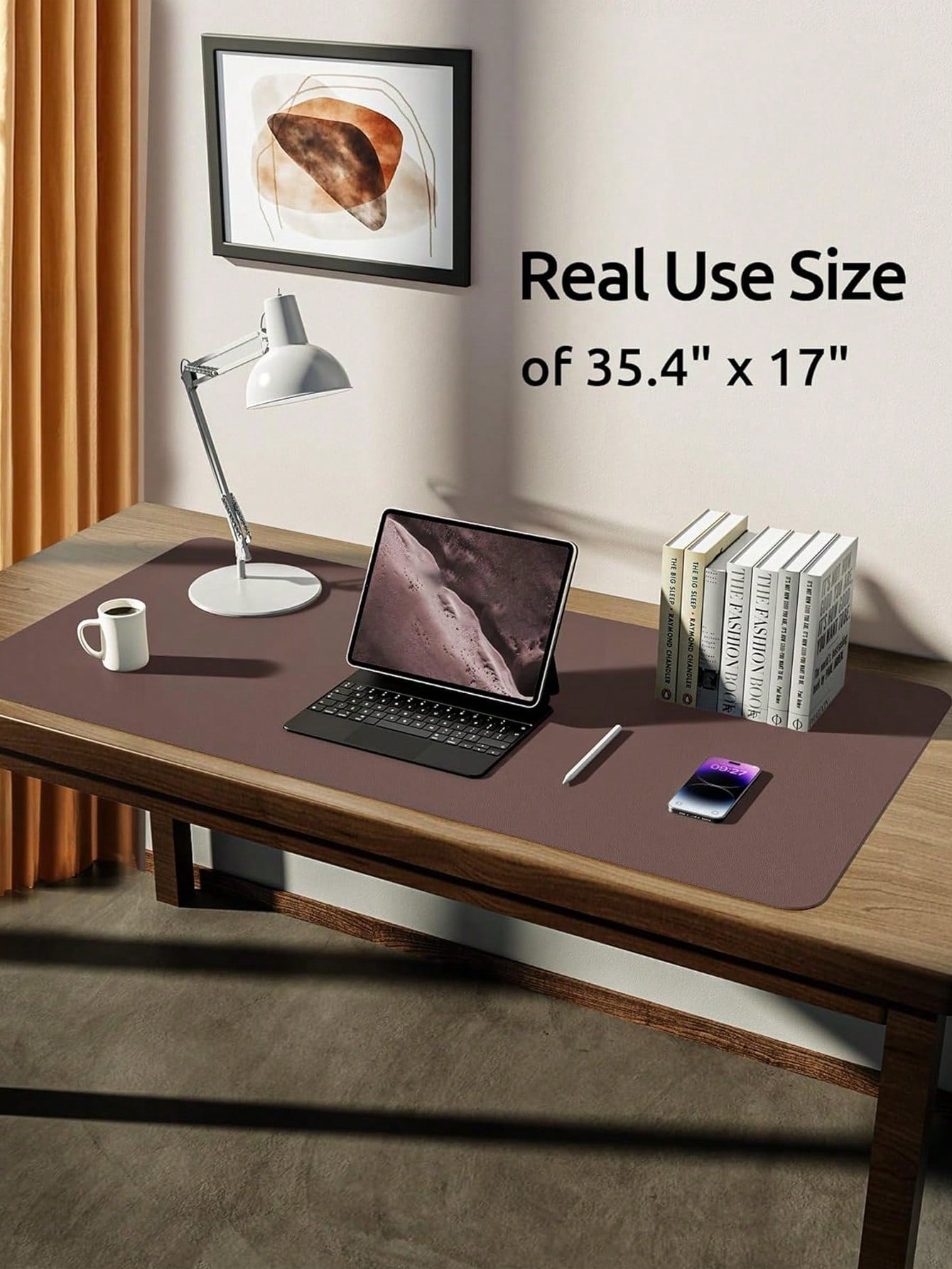 PU Leather Desk Pad Protector – Large Anti-Slip Mouse Pad & Desk Mat | MIRA