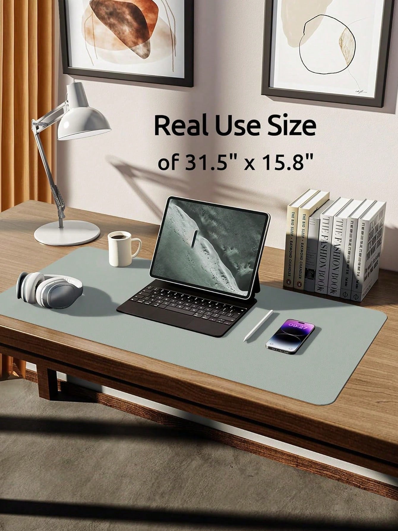 PU Leather Desk Pad Protector – Large Anti-Slip Mouse Pad & Desk Mat | MIRA