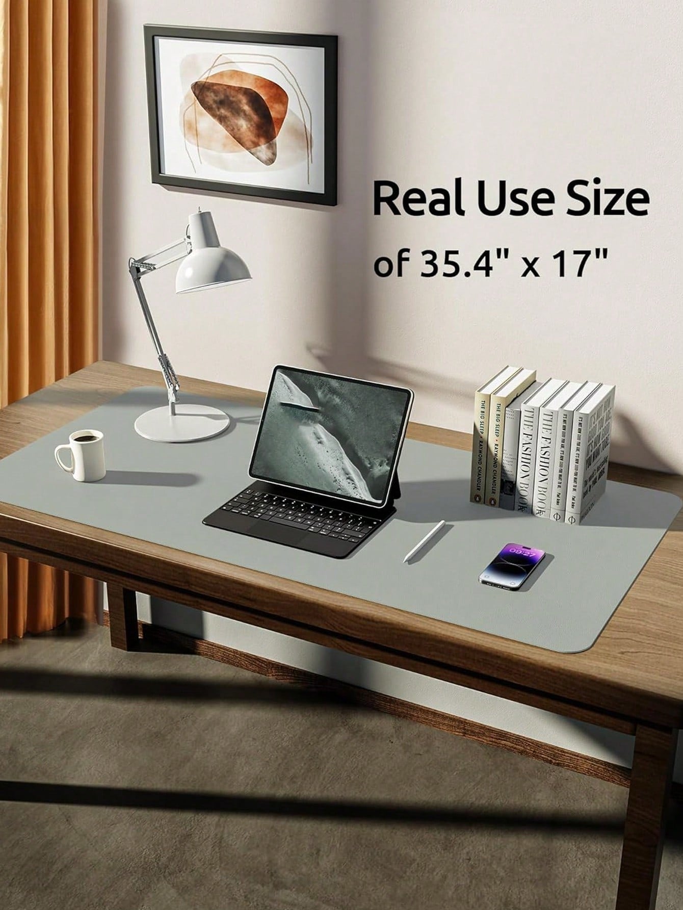 PU Leather Desk Pad Protector – Large Anti-Slip Mouse Pad & Desk Mat | MIRA