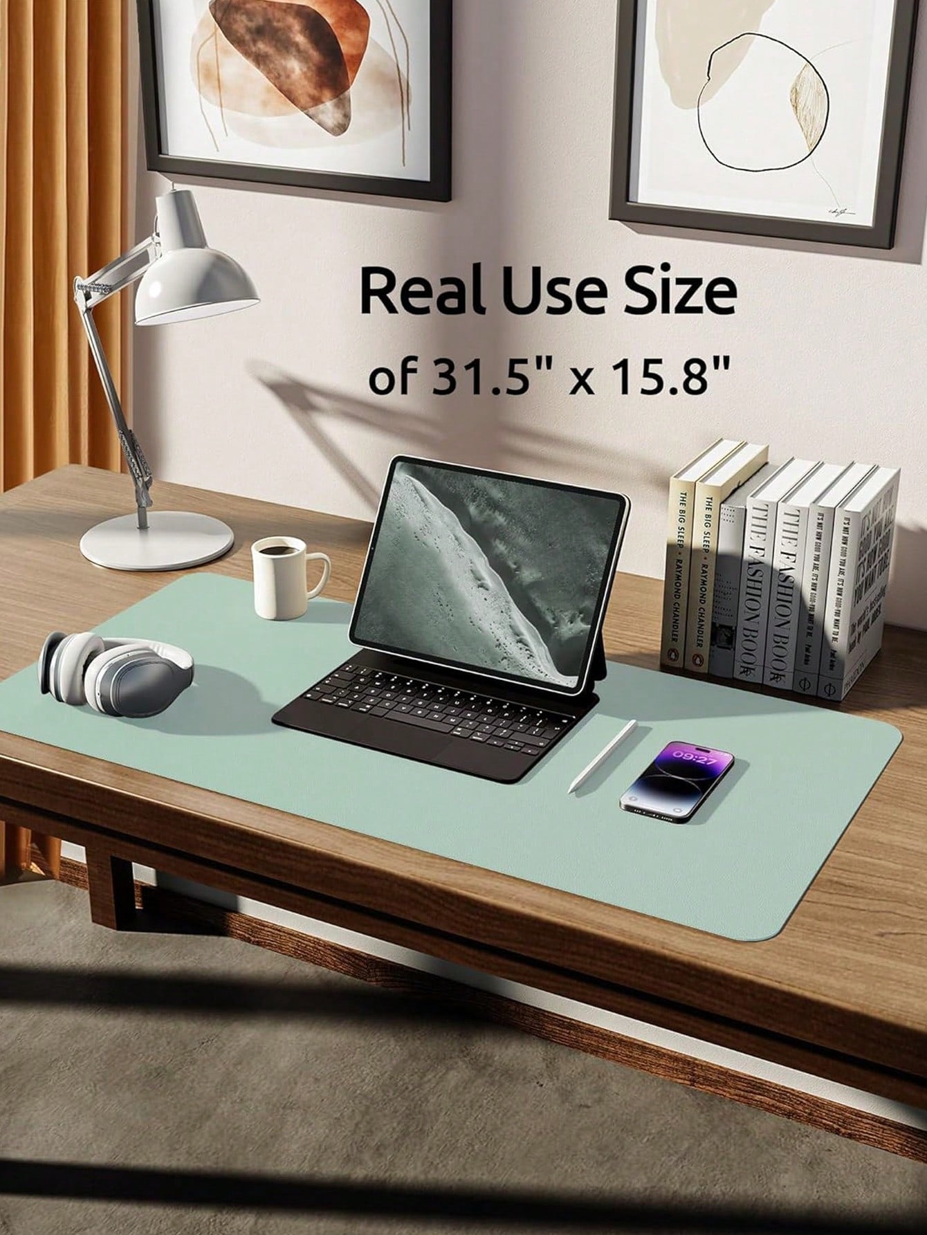 PU Leather Desk Pad Protector – Large Anti-Slip Mouse Pad & Desk Mat | MIRA