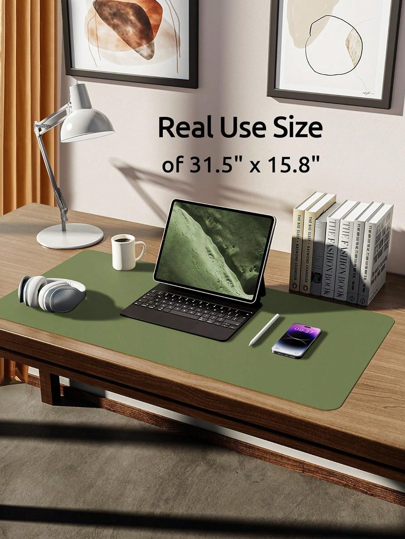 PU Leather Desk Pad Protector – Large Anti-Slip Mouse Pad & Desk Mat | MIRA