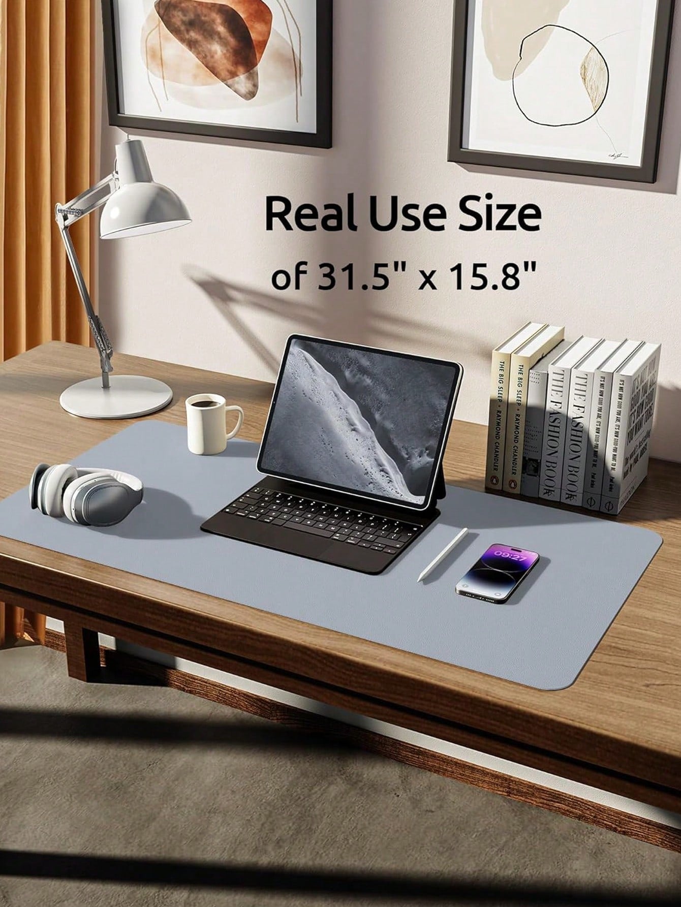 PU Leather Desk Pad Protector – Large Anti-Slip Mouse Pad & Desk Mat | MIRA