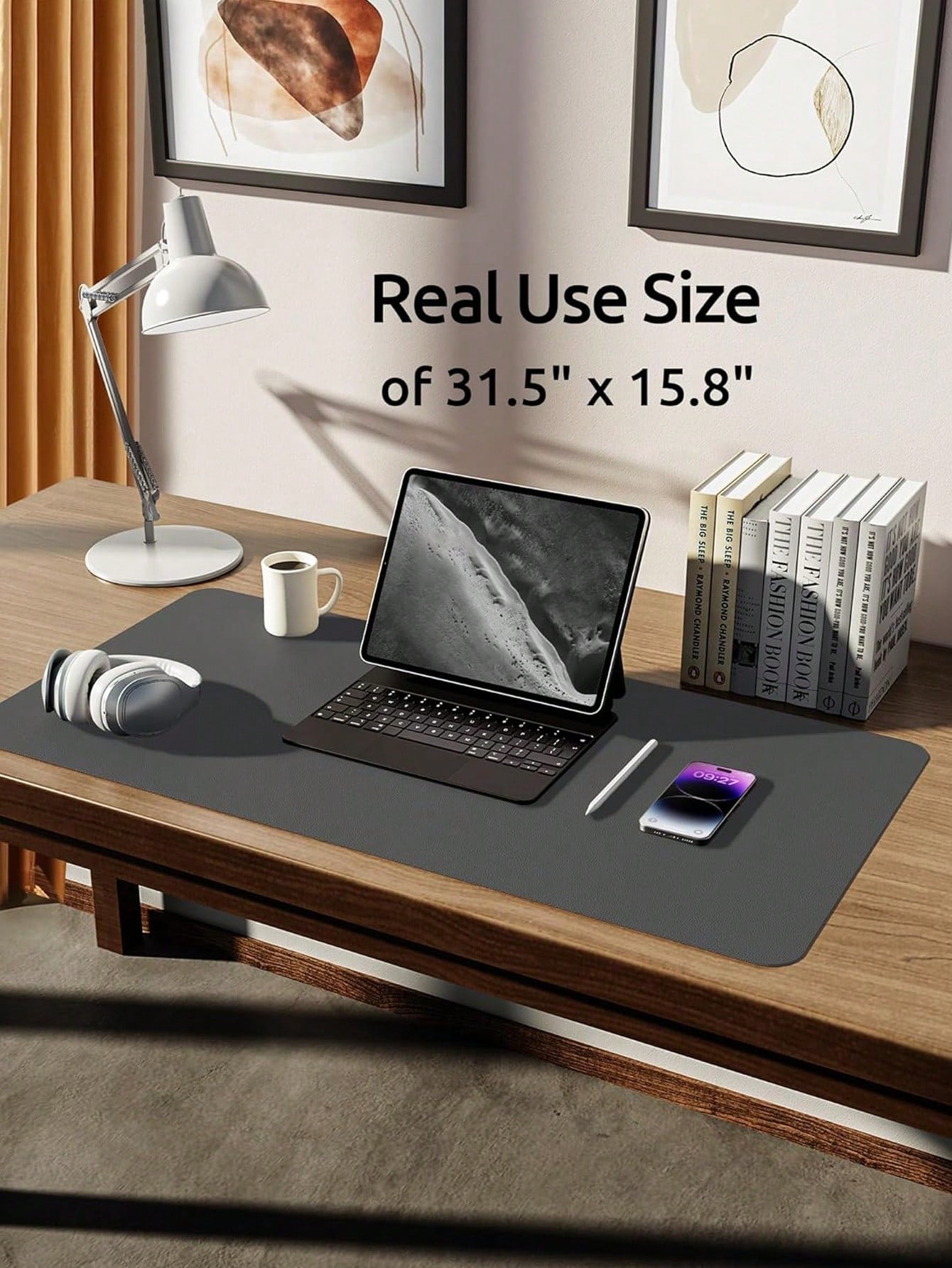 PU Leather Desk Pad Protector – Large Anti-Slip Mouse Pad & Desk Mat | MIRA