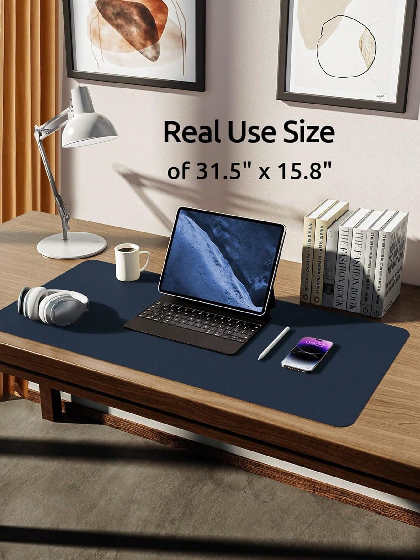 PU Leather Desk Pad Protector – Large Anti-Slip Mouse Pad & Desk Mat | MIRA