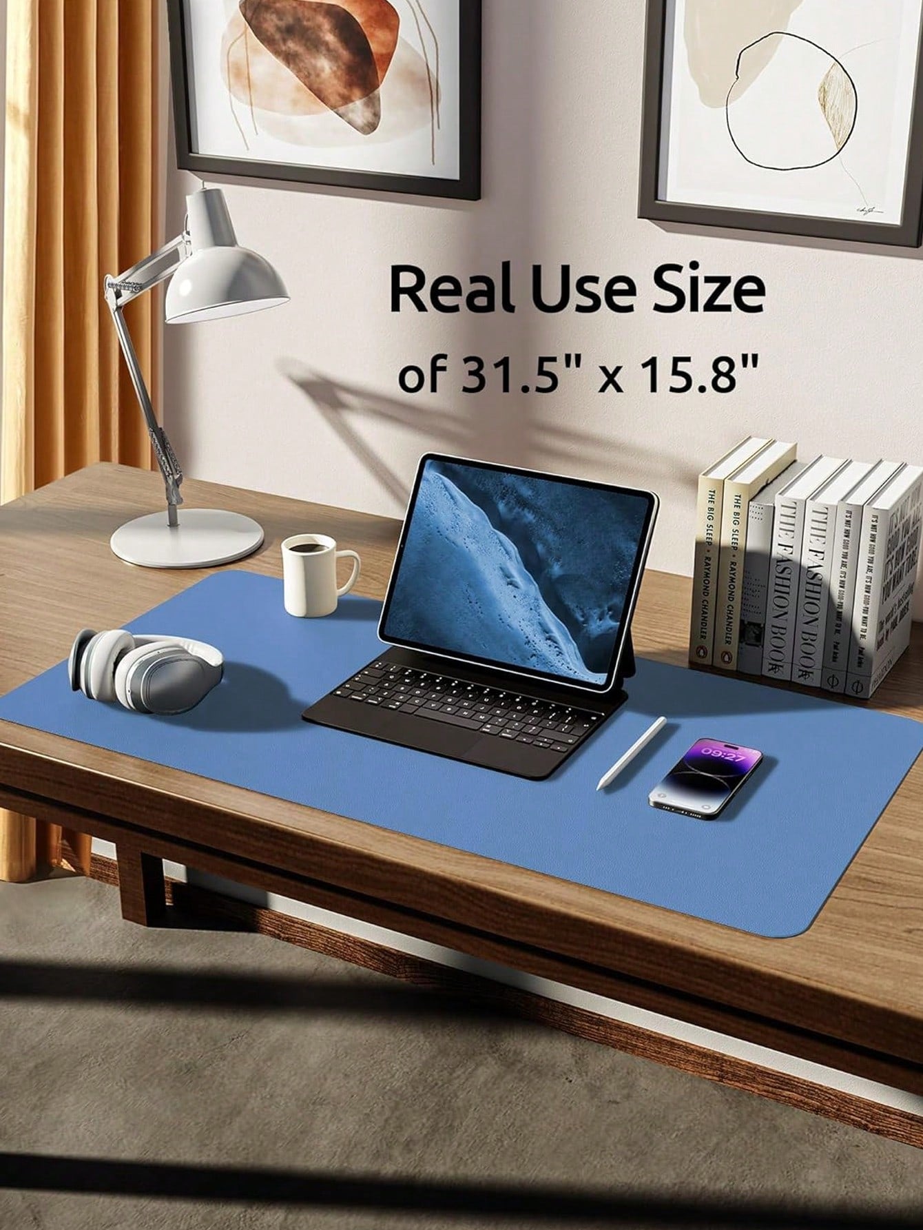 PU Leather Desk Pad Protector – Large Anti-Slip Mouse Pad & Desk Mat | MIRA