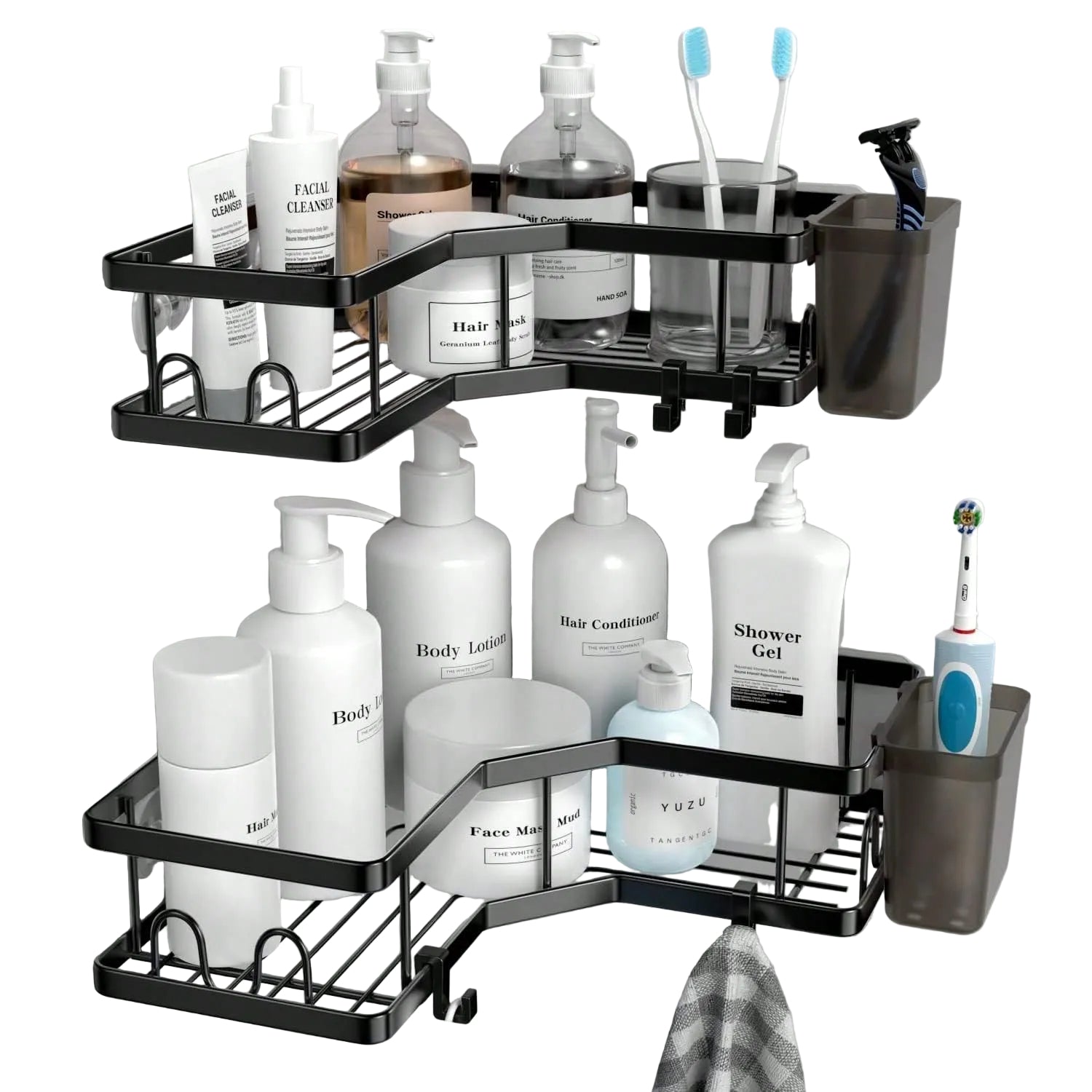 Adhesive Corner Shower Caddy 2-Pack – No Drill, Rustproof | MIRA