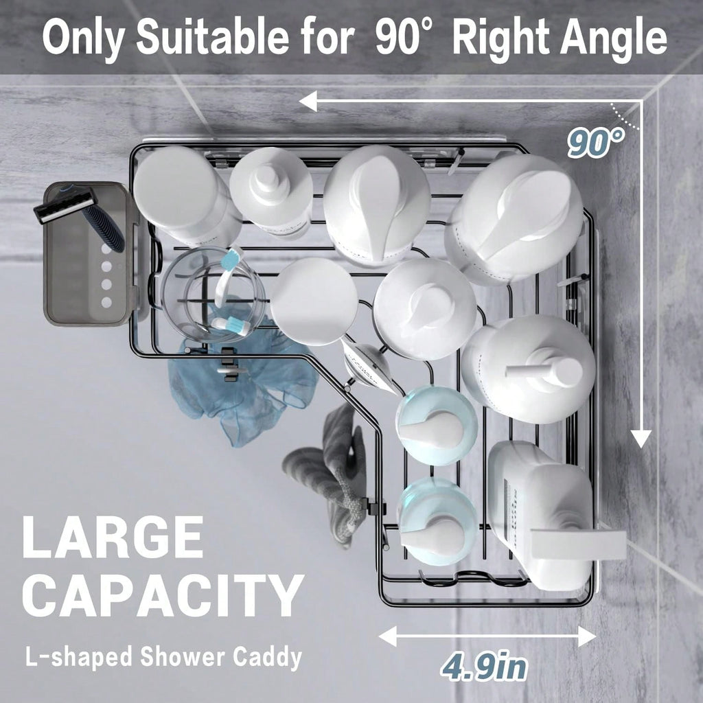 Adhesive Corner Shower Caddy 2-Pack – No Drill, Rustproof | MIRA