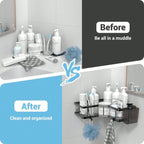 Adhesive Corner Shower Caddy 2-Pack – No Drill, Rustproof | MIRA