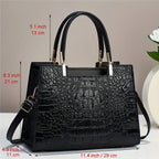 Crocodile Pattern Handbag & Crossbody Purse for Women | MIRA