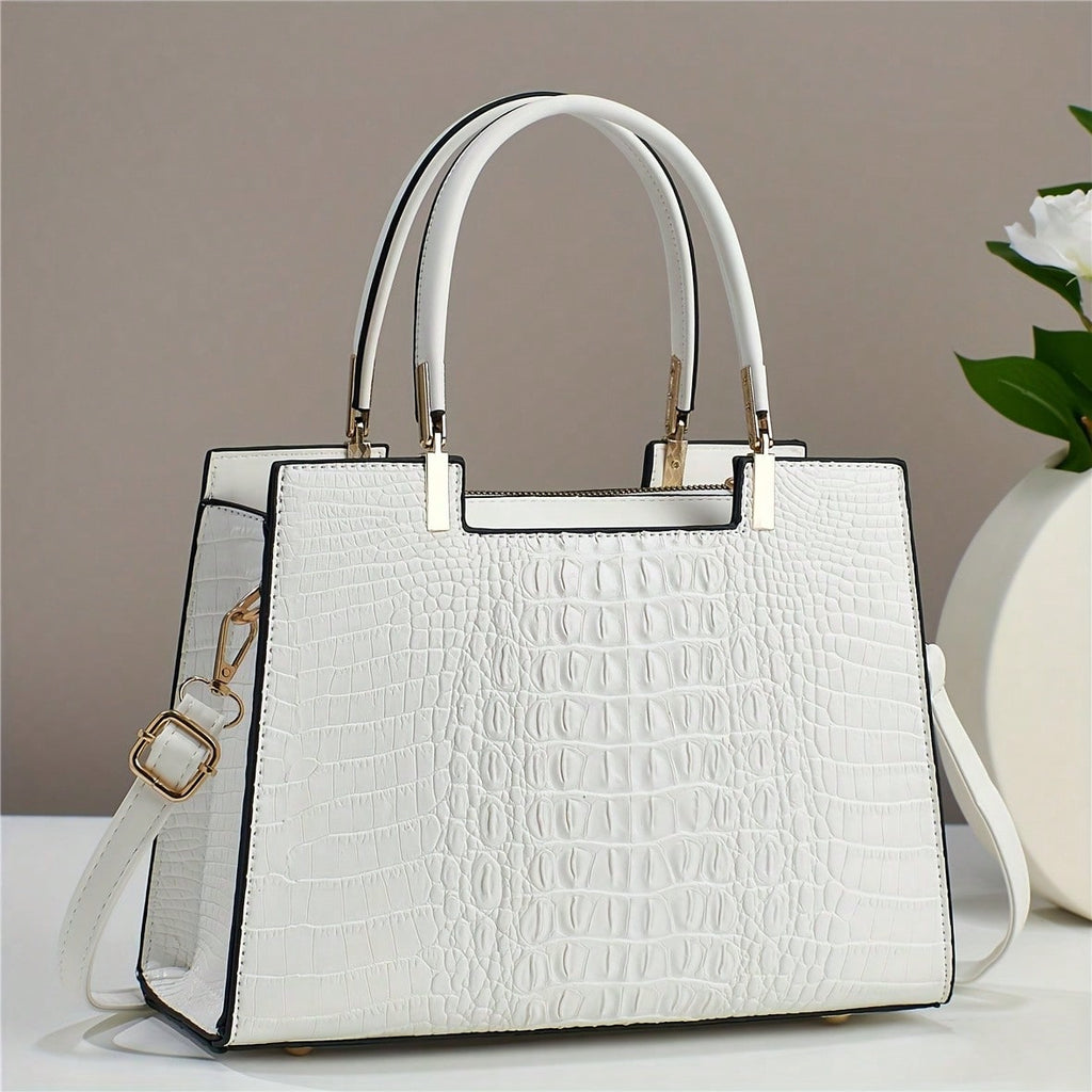 Crocodile Pattern Handbag & Crossbody Purse for Women | MIRA
