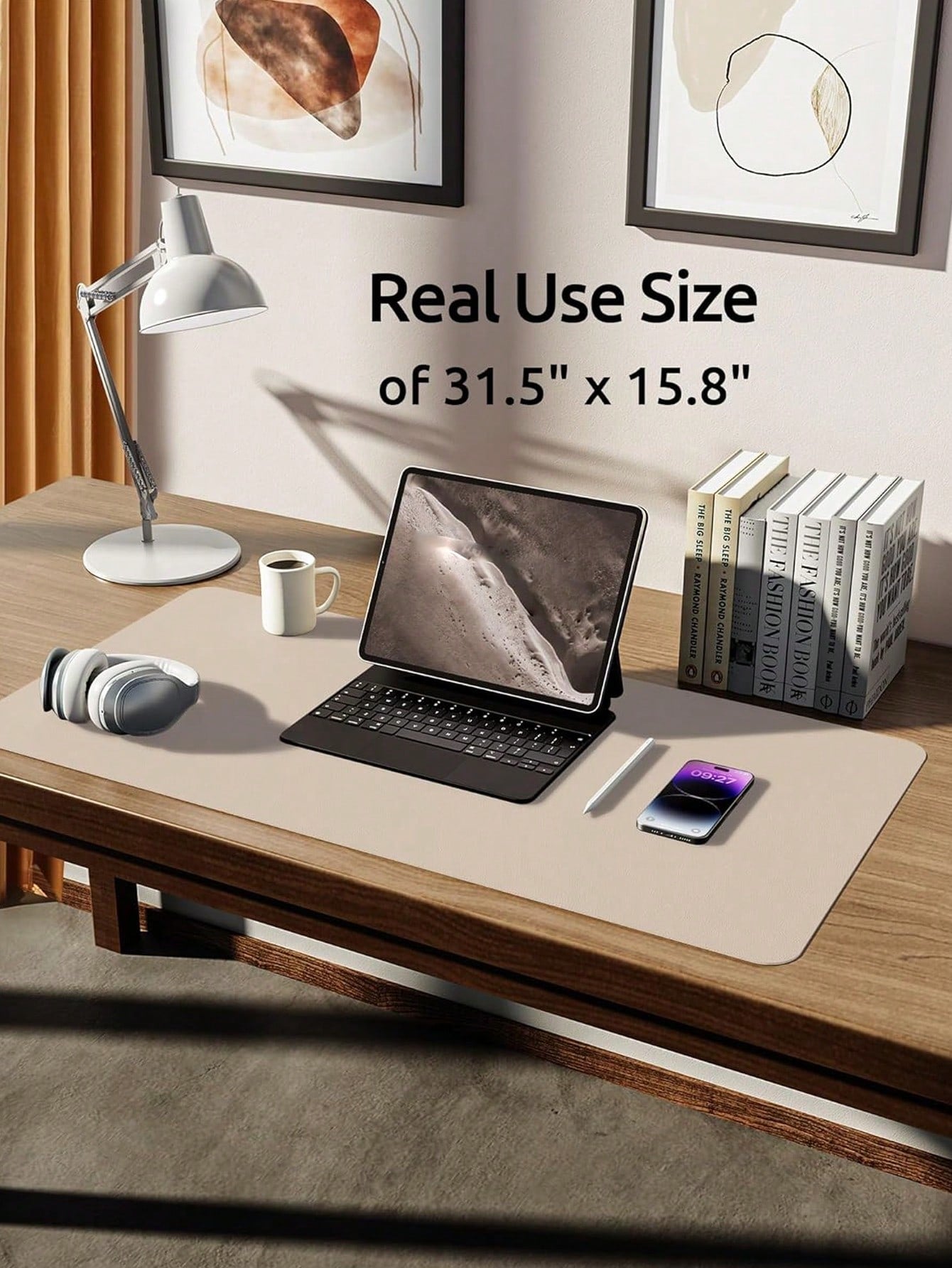 PU Leather Desk Pad Protector – Large Anti-Slip Mouse Pad & Desk Mat | MIRA