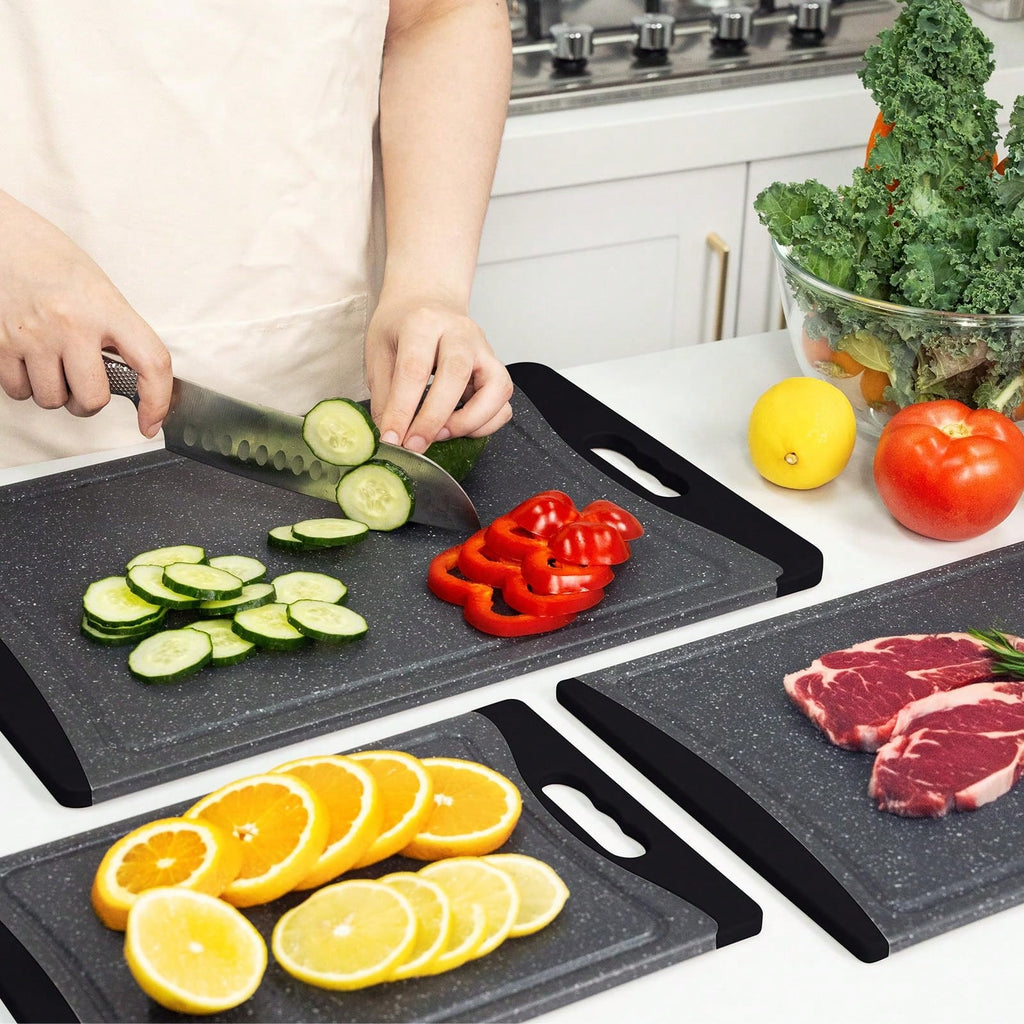 Extra Large Plastic Cutting Boards Set of 3 – Dark Grey | MIRA