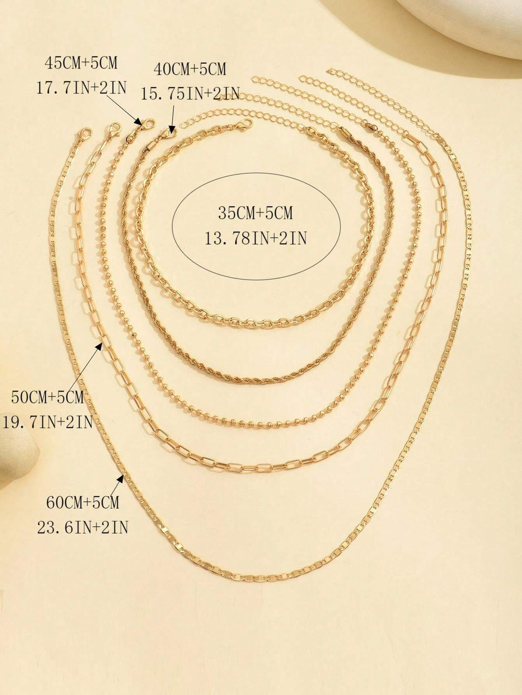 Gold Layered Bead Chain Necklace Set for Women – Boho Style | MIRA