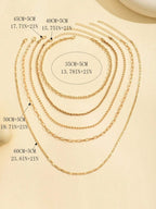 Gold Layered Bead Chain Necklace Set for Women – Boho Style | MIRA