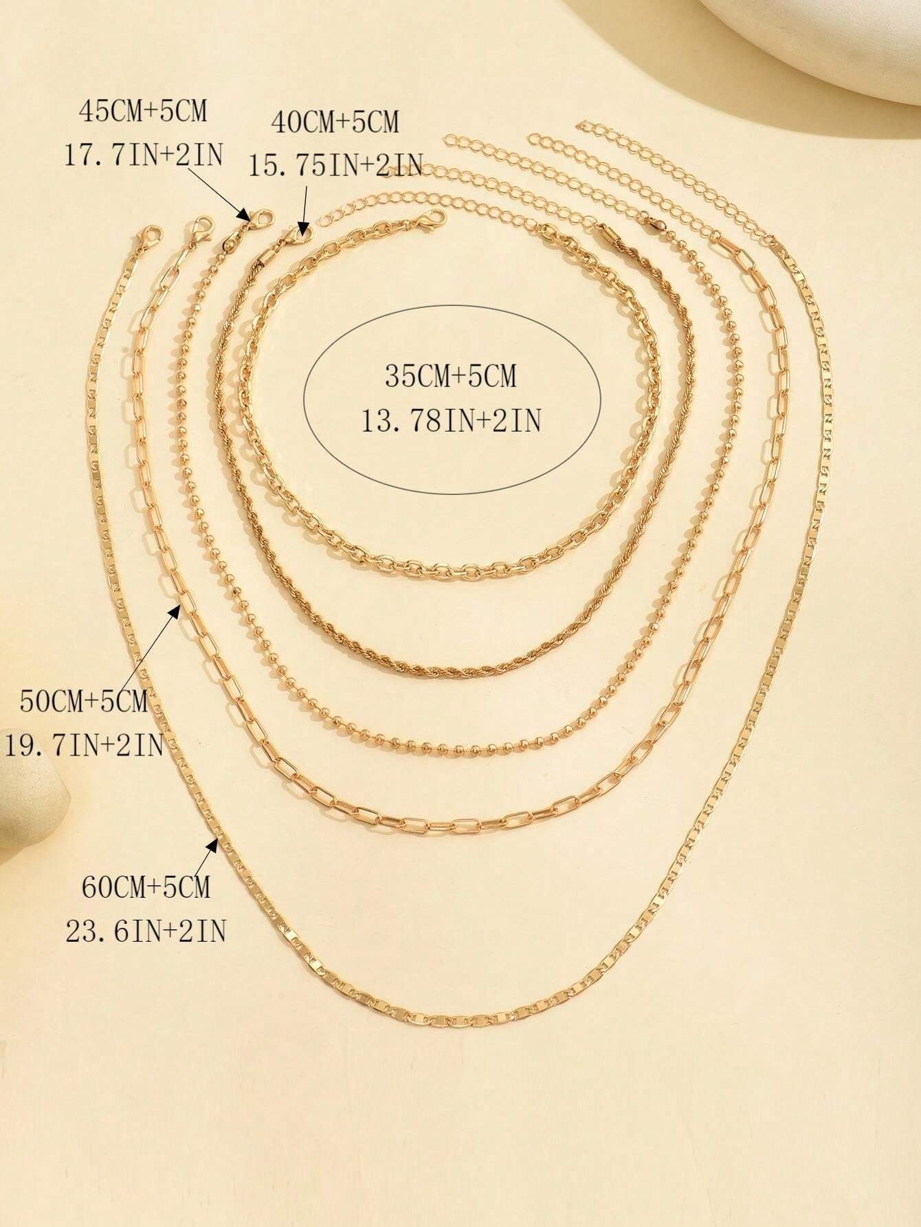 Gold Layered Bead Chain Necklace Set for Women – Boho Style | MIRA