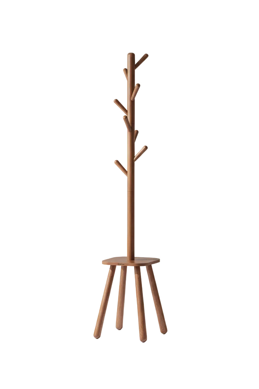 Free-Standing Coat Rack | 8 Hooks & Storage Shelf, 67.1" Hall Tree – MIRA