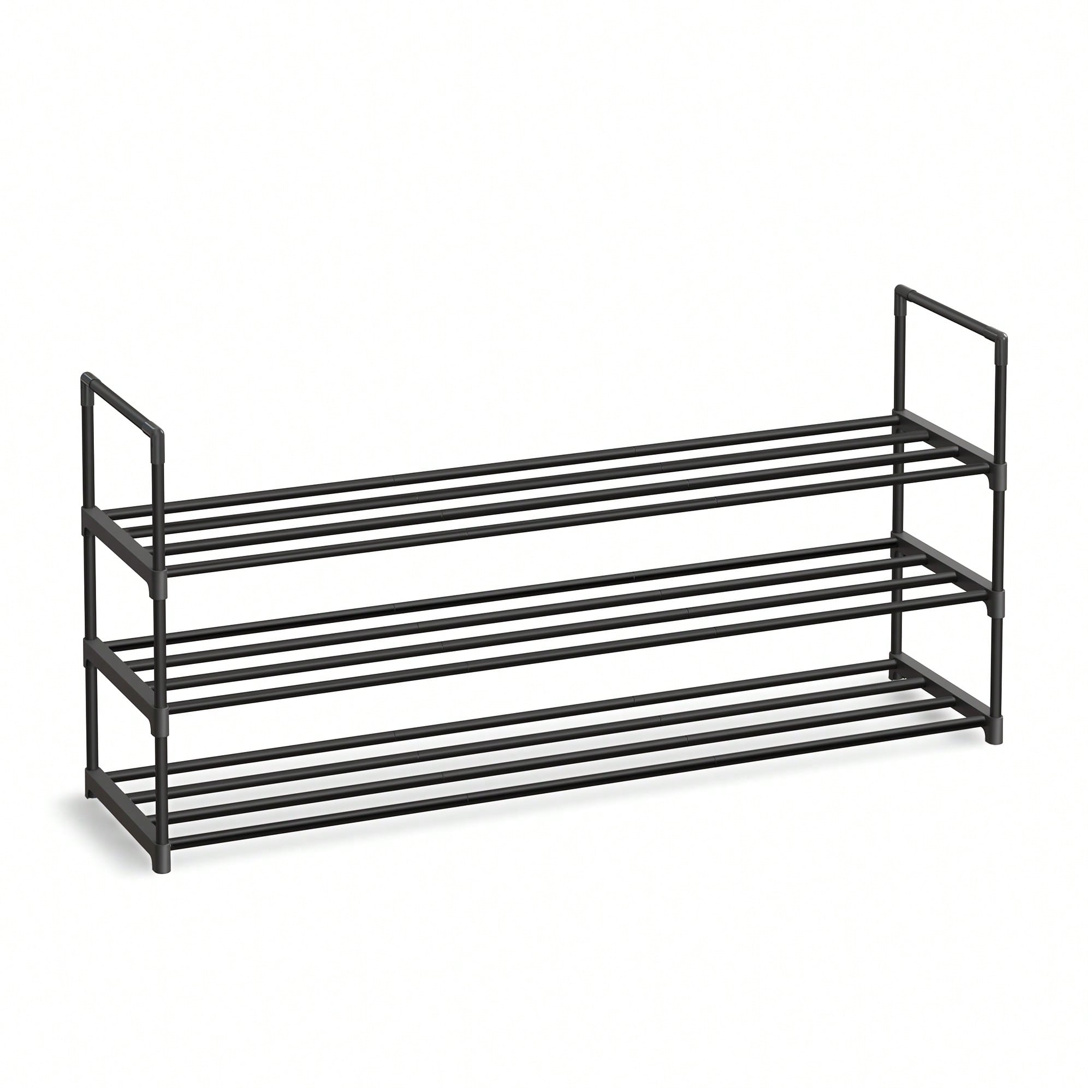 3-Tier Metal Shoe Rack for 18 Pairs – Easy Assembly, Black | MIRA