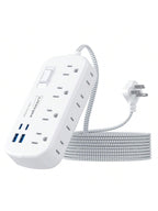 Flat Plug Surge Protected Power Strip