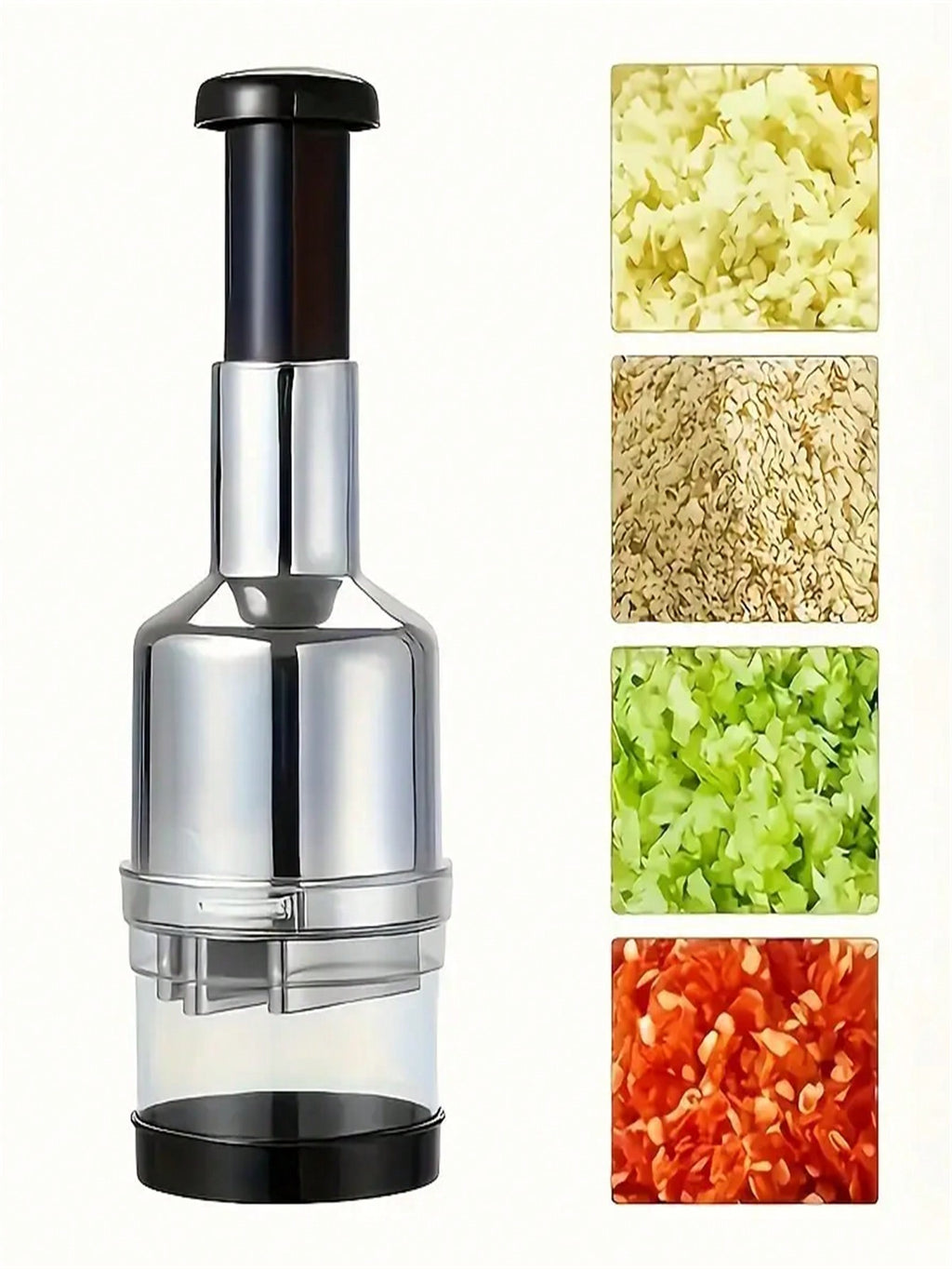 Manual Vegetable Chopper – Onion Slicer & Garlic Mincer with Container | MIRA
