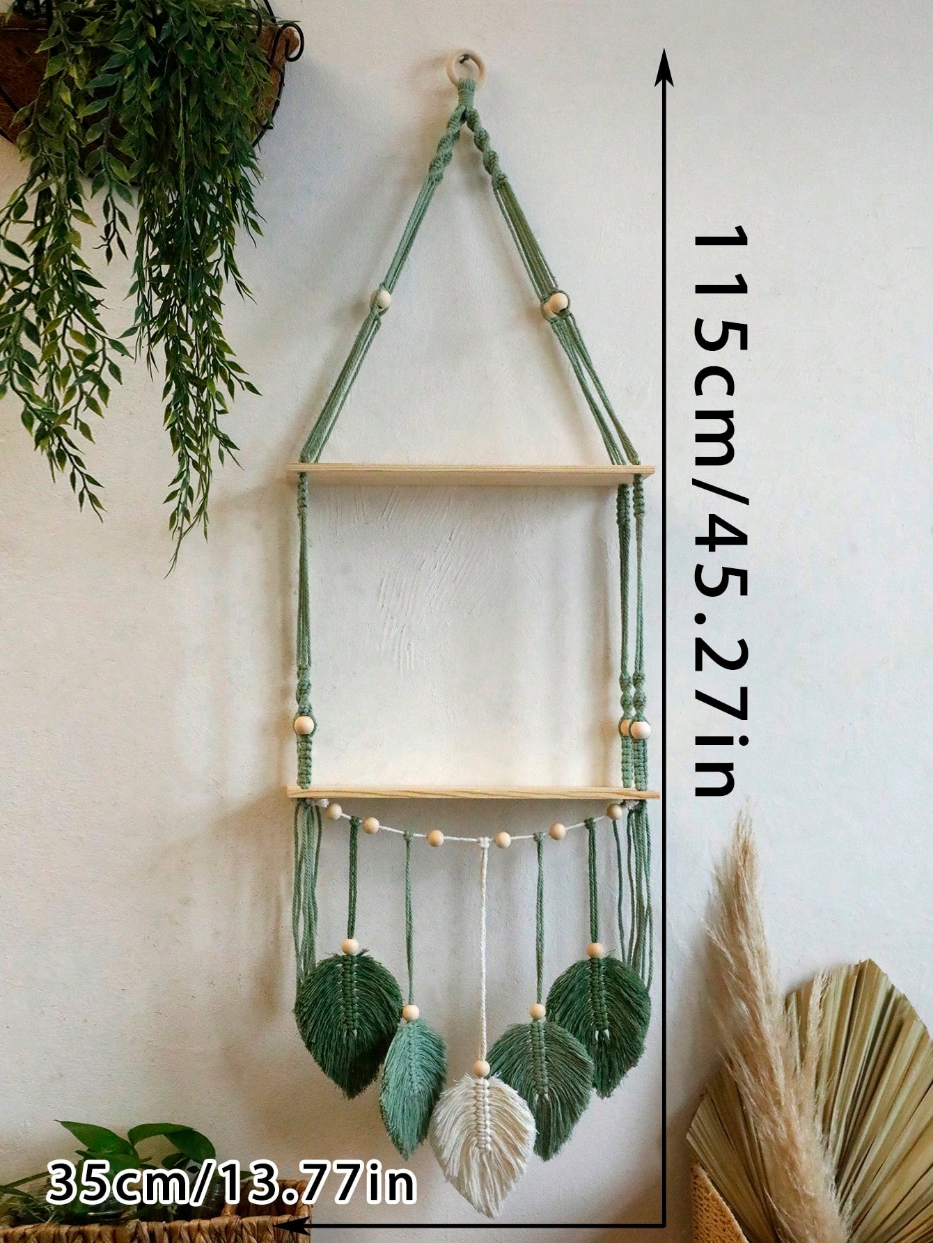Handmade Woven Wall Hanging Shelf | Bohemian Floating Shelf | MIRA