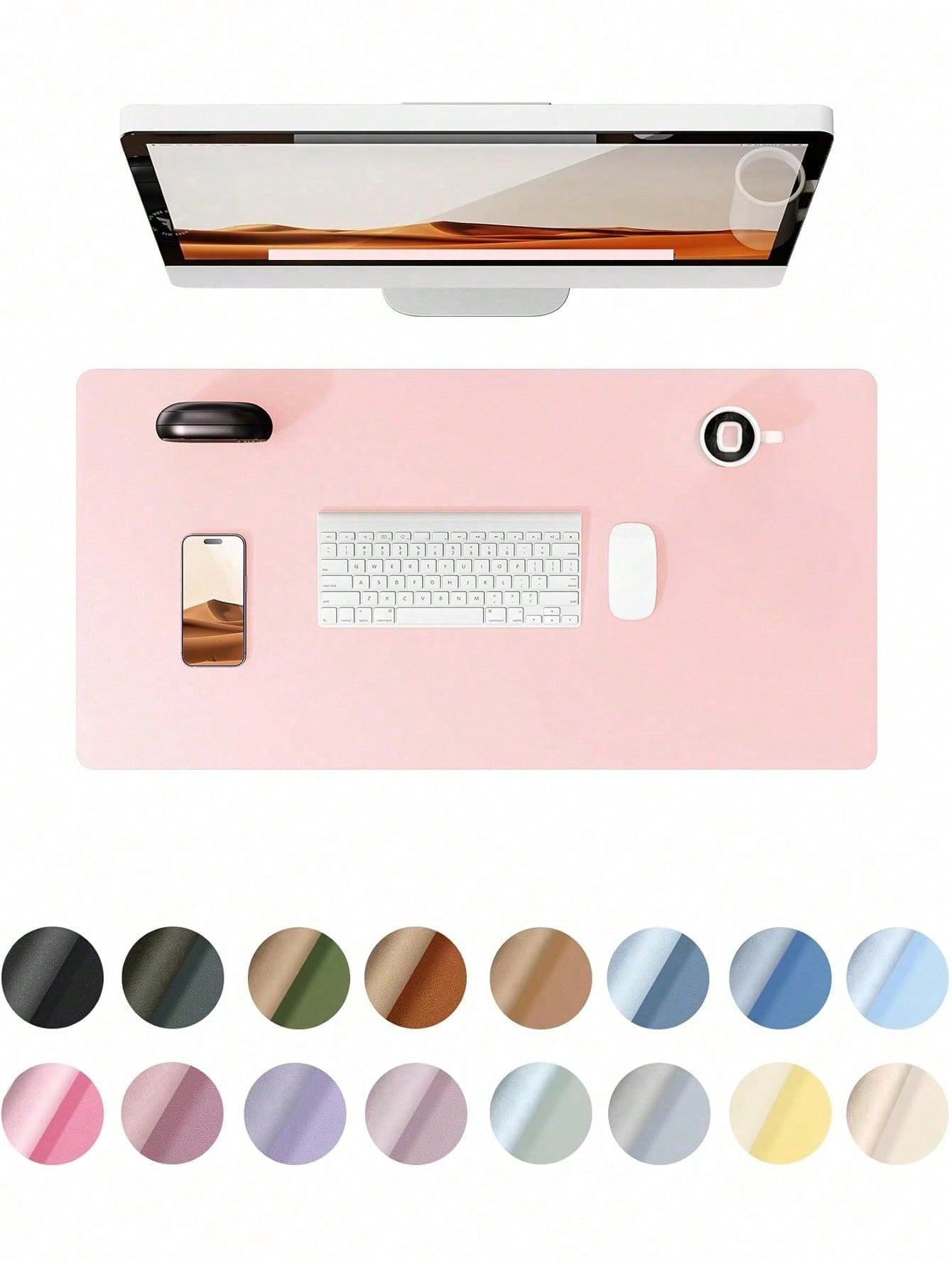 PU Leather Desk Pad Protector – Large Anti-Slip Mouse Pad & Desk Mat | MIRA