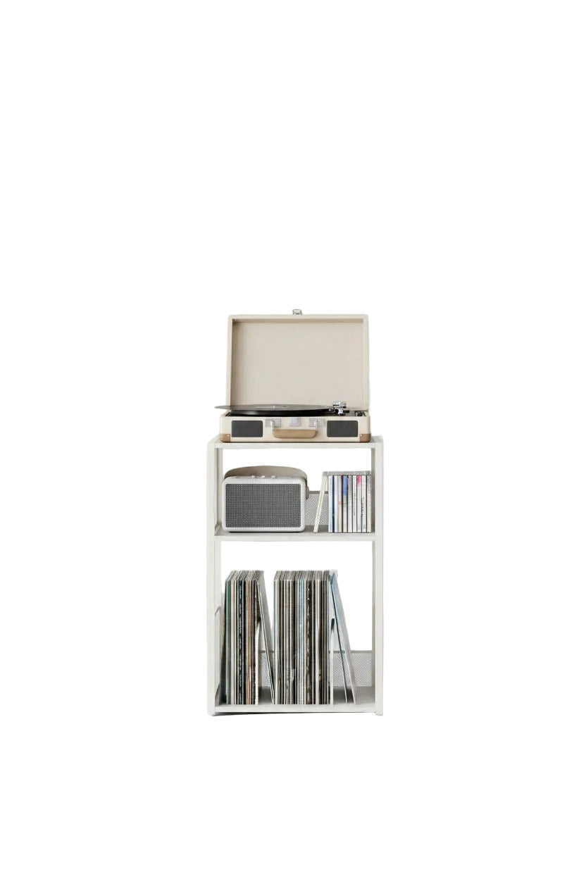 3-Tier Record Player Stand | Vinyl Storage for 100 Albums & End Table – MIRA
